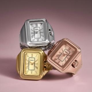 【FOSSIL】Raquel系列 ES5343 ES5345 林予晞推薦 不鏽鋼鍊帶 戒指 戒錶 石英 女錶