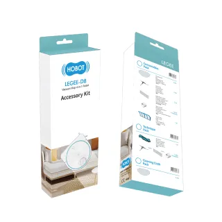 【HOBOT 玻妞】LEGEE D8系列 耗材配件盒2盒(清潔布*4 邊刷*6 濾網*4 噴嘴*8 一級濾網*2)