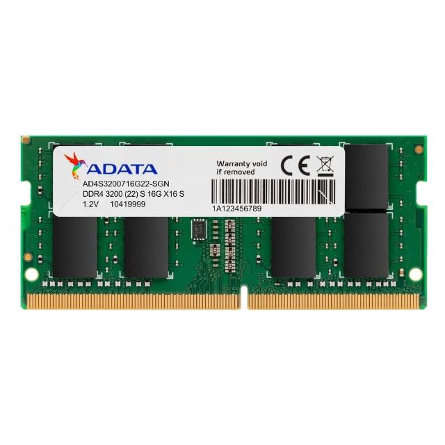 【ADATA 威剛】Premier DDR4 3200 16GB 筆記型記憶體 (AD4S3200316G22-SGN)