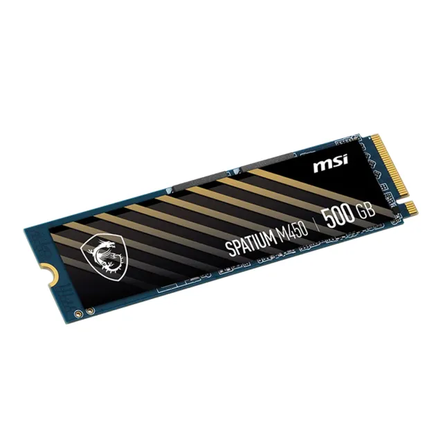 【MSI 微星】SPATIUM M450 500GB V1 Gen4 M.2 2280 PCIe SSD固態硬碟(讀3000MB/寫2000MB)