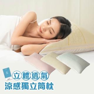 【寢室安居】Zero Heat立體透氣涼感彈力抗菌獨立筒枕(臺灣製造)