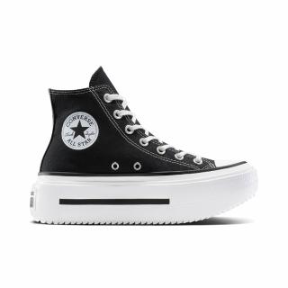 【CONVERSE】CTAS LIFT DOUBLE STACK HI 女鞋 休閒鞋 帆布鞋 厚底增高 黑(A12975C)