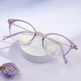 【LEEHER】貓眼眼鏡/眼鏡框/眼鏡/素顏眼鏡/防滑/圓框眼鏡/女生眼鏡/無度數眼鏡/顯白/小鏡框眼鏡/顯臉小