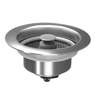 【APEX】140MM加大不鏽鋼彈跳廚房過濾水槽(POM提籃防止堵塞 防蟲防臭 水槽 彈跳芯 彈跳漏水塞 廚餘過濾)