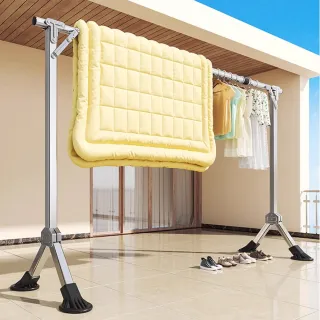 【雙12必收】終極升級2米Y型單桿全不鏽鋼伸縮晾曬衣架(晾衣架 曬衣桿 伸縮晾衣架 掛衣架)