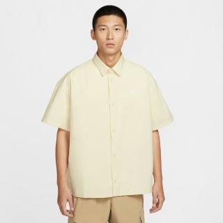 【NIKE 耐吉】短袖上衣 男 襯衫 寬鬆版型 AS M NK CLUB SS BTN SHIRT OS 淺卡其 HJ2027-234