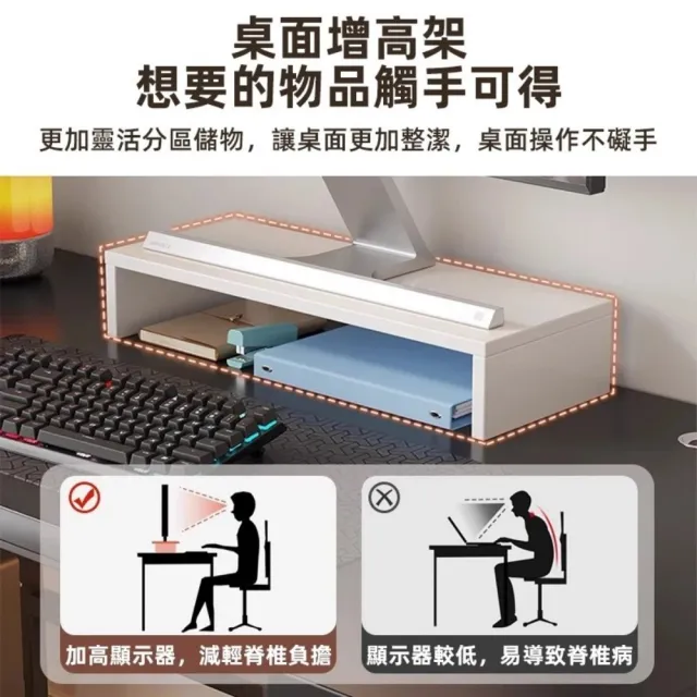 【小不記】長120*寬60*高75 鐵製增高架+木質主機托盤(辦公桌 電腦桌 電競桌 書桌 工作桌 學習桌椅 桌子)