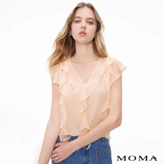 【MOMA】浪漫荷葉雪紡上衣(兩色)