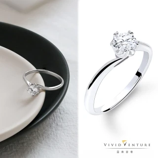 【Vividventure 亞帝芬奇】GIA 1克拉 DVVS2 3VG 八心八箭 天然鑽石 鑽石 戒指 芯耀(PT950鉑金台)