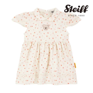 【STEIFF】熊頭童裝  翻領印花短袖洋裝(洋裝)