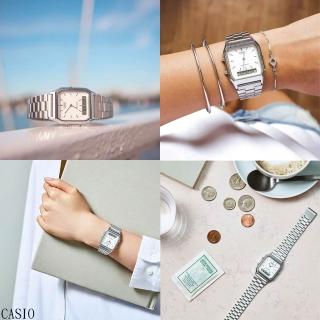 【CASIO 卡西歐】休閒復古鋼帶錶(AQ-230A-7D)