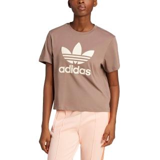【adidas 愛迪達】運動休閒 直筒剪裁 圓領短袖T恤 TRFL TEE BOXY 女 - JD4582