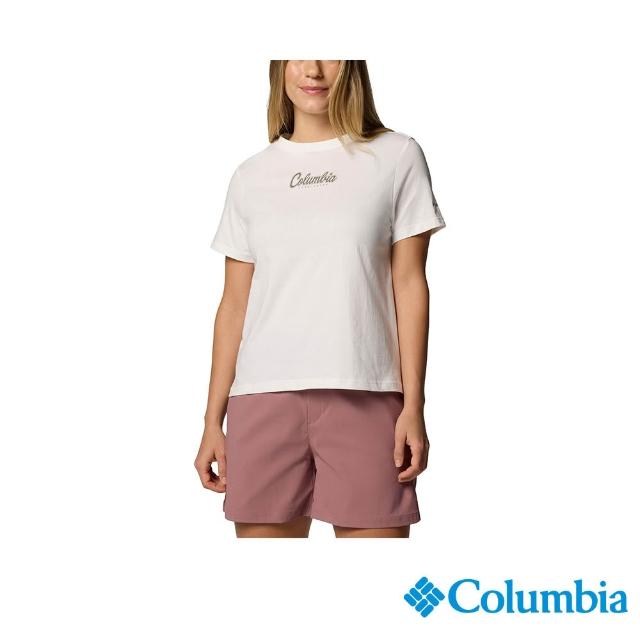 【Columbia 哥倫比亞】女款-短袖上衣-海鹽白(UAR94090ES/IS)