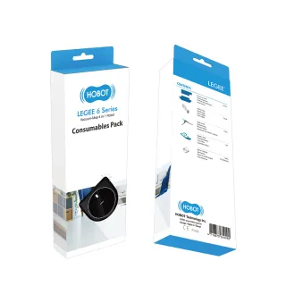 【HOBOT 玻妞】LEGEE 雷姬6系列 耗材配件盒 2盒組(清潔布*4 邊刷*4 濾網*4 噴嘴*8 一級濾網*2)