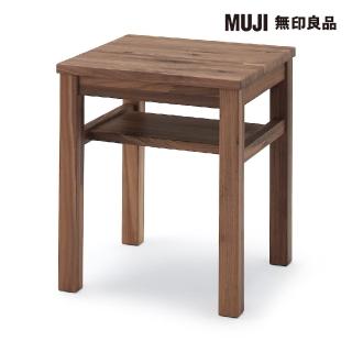 【MUJI 無印良品】節眼木製桌邊凳/板座/胡桃木(大型傢俱配送)
