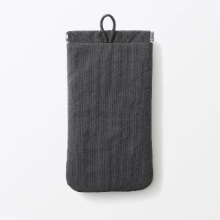 【MUJI 無印良品】皺褶尼龍可單手開啟收納袋/M.約10.3*18.5 cm(共3色)