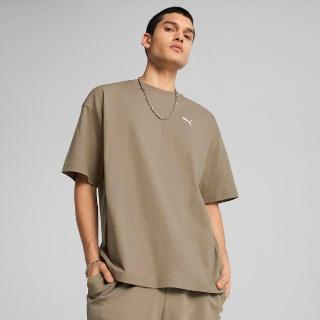 【PUMA】短袖上衣 男 寬鬆版型 歐規 ESS 棕綠 62964683