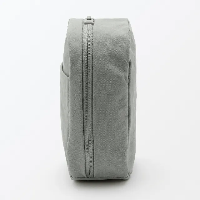 【MUJI 無印良品】皺褶尼龍廣口收納包 約14*16*6 cm(共3色)