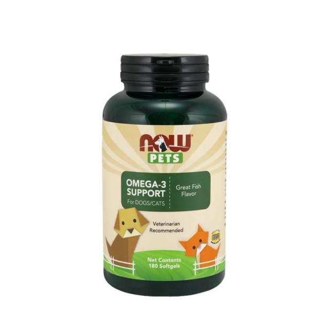 【NOW 娜奧】寵物Omega-3魚油軟膠囊180顆-Now Foods(提供Omega-3脂肪酸營養)