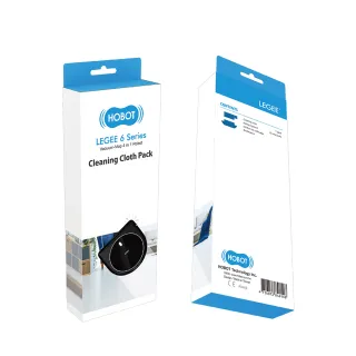 【HOBOT 玻妞】LEGEE 雷姬6系列 清潔布配件盒 2盒組(前後拖地清潔布*4組 共八片)
