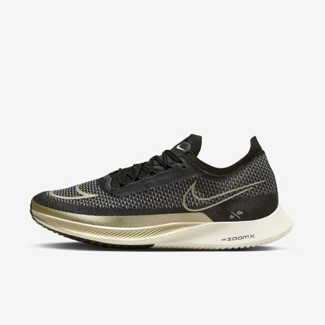【NIKE 耐吉】ZoomX Streakfly 男 慢跑鞋  路跑 競速 馬拉松 輕量 黑金 DJ6566-001 