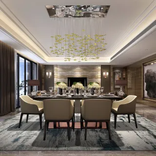 【SDL Home 山德力】時尚藝術家大地毯 240x330cm 藿爾(大尺寸 藍灰色 斑駁 閃色)