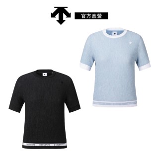 【DESCENTE】GOLF 迪桑特 女士 高爾夫球上衣(黑色/藍色)