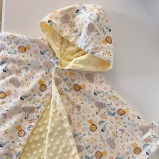 【Lianne baby】獅子樂園 嬰幼兒新生兒-100公分斗篷嬰兒禮物(滿月禮 收涎禮物 週歲禮 彌月禮盒)