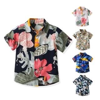 【橘魔法】植物樹葉花襯衫（大人賣場）(親子款 短袖襯衫 夏威夷襯衫 海島國家 沙灘 海邊)