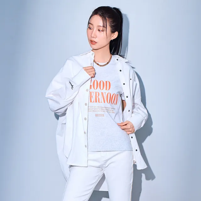 【MAJOR MADE】午安圓領彈力短T(女裝短袖/簡約短T/T-Shirt)