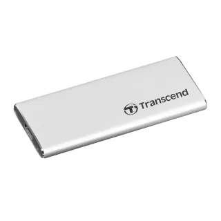 【Transcend 創見】ESD260C 500GB USB3.1/Type C 雙介面外接SSD行動固態硬碟-晶燦銀(TS500GESD260C)