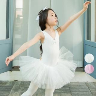 【橘魔法】短袖 胸前水鑽硬挺澎澎紗裙芭蕾舞衣(舞蹈裙 表演服裝 舞臺 舞蹈班 攝影 戲劇 女童 兒童 童裝)