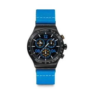 【SWATCH】Irony 金屬Chrono系列手錶 MOMENTS IN BLUE 男錶 女錶 瑞士錶 錶(43mm)