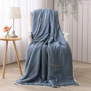 【HOYACASA】琉璃天絲涼被150x190cm-清淺典雅系列- 薄霧藍(60支/300織)