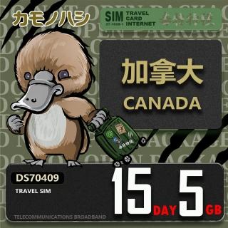 【platypus 鴨嘴獸】Travel Sim 加拿大 15天5GB 上網絡卡