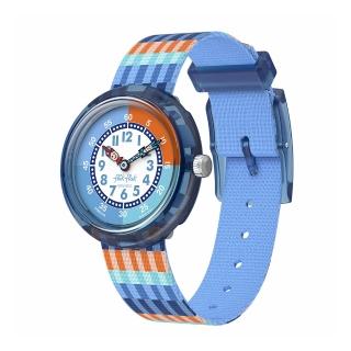 【Flik Flak】兒童錶 STRIPY STRIPES 兒童手錶 兒童禮物 瑞士錶 編織錶帶(31.85mm)