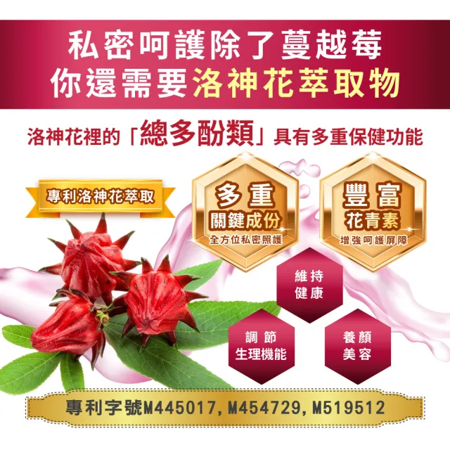 【友GO健康】蔓越莓洛神花+益生菌私密照護30顆X4盒 全素可食(3效配方-高倍濃縮+長效緩釋升級版)