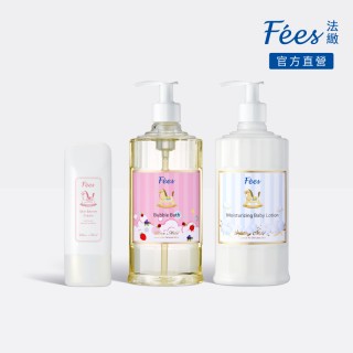 【Fees 法緻】嬰兒泡泡露300ml+滋潤保濕乳液300ml+安撫全效修護霜70ml