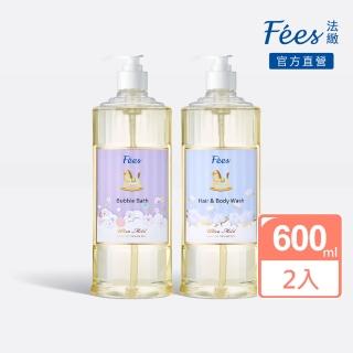 【Fees 法緻】嬰兒泡泡露600ml+嬰兒洗髮沐浴精600ml