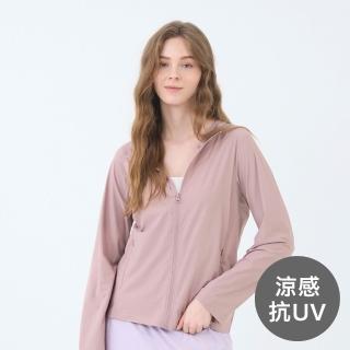 【GIORDANO 佐丹奴】女裝防曬抗UV冰涼感連帽外套(79 玫瑰紅)
