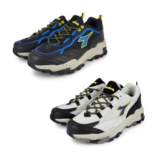 【DIADORA】防潑水戶外男鞋 運動鞋 登山鞋 越野鞋 黑/灰黑(防潑水 寬楦 輕量 吸震 減壓 排濕 散熱 止滑)