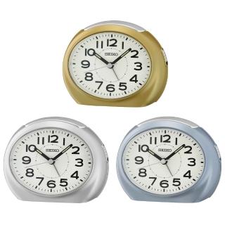 【SEIKO 精工】滑動式靜音秒針 大數字 夜光照明防貪睡鬧鐘-3色可選(QHE193G/QHE193L/QHE193S/速)