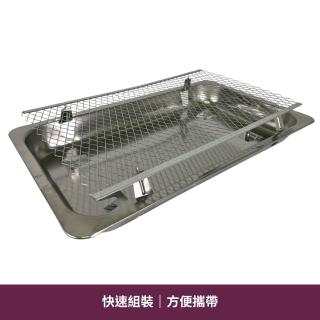 美琦不鏽鋼捲邊烤肉架 OA-01256(烤肉爐 烤肉架 不銹鋼烤肉爐)