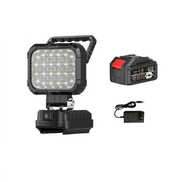 【Ogula 小倉】手提LED燈 雙USB口 夜間戶外露營燈 汽修探照燈(4寸緊急照明燈4-72W-十節一電)