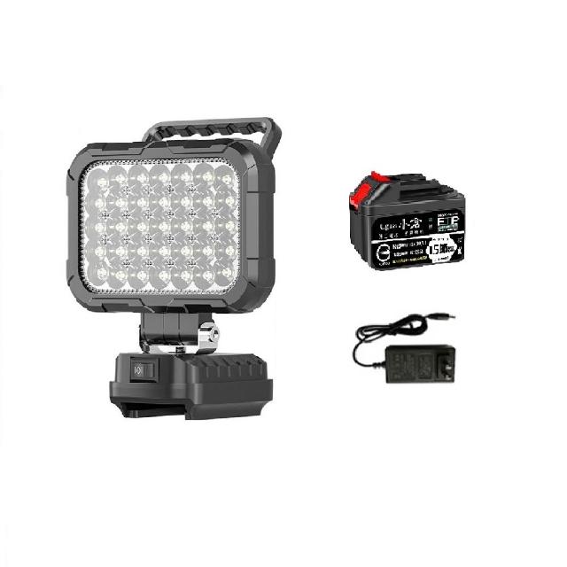 【Ogula 小倉】手提LED燈 雙USB口 夜間戶外露營燈 汽修探照燈(5寸緊急照明燈5-105W-十五節一電)