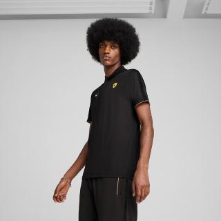 【PUMA】短袖上衣 男 POLO衫 法拉利 歐規 CLOUDSPUN 黑 63018501