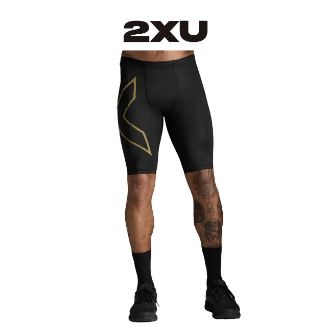 【2XU】M Light Speed Compression Shorts 男士 輕盈奔馳壓縮短褲 黑/金(2X24NSM731299)
