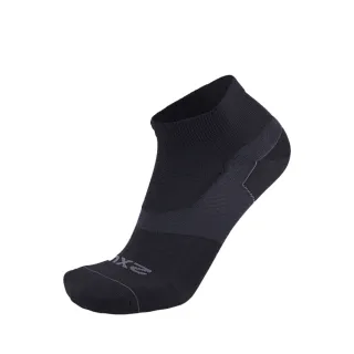 【2XU】U Vectr Ultralight 1/4 Crew Compression Socks 中性 進階支撐輕盈1/4壓縮襪 黑(2X24NSUS10399)