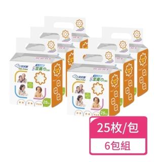 【拭拭樂】乾濕兩用婦幼潔膚巾 25枚/包；6包組(擦拭巾 兩用巾 潔膚巾)
