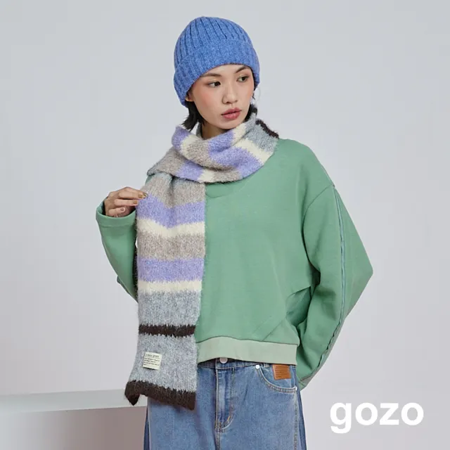 【gozo】星球刺繡織帶V領大學T(兩色)